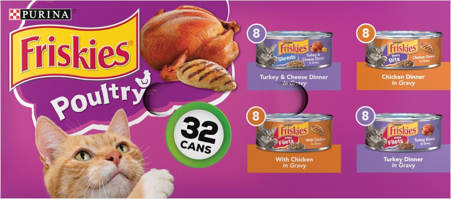 Friskies Poultry Variety Pack Canned Cat Food, 5.5-oz ...