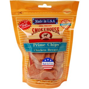 Smokehouse USA Chicken Breast Prime Chips Dog Treats, 4-oz bag