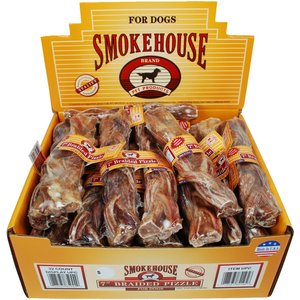 Smokehouse USA 7" Braided Pizzle Sticks Dog Treats, Case of 32