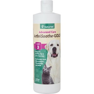 NaturVet Advanced Care ArthriSoothe-GOLD Liquid Joint Supplement for Cats & Dogs, 16-oz bottle
