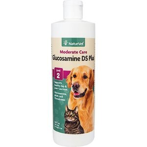 NaturVet Moderate Care Glucosamine DS Plus Liquid Joint Supplement for Cats & Dogs, 16-oz bottle