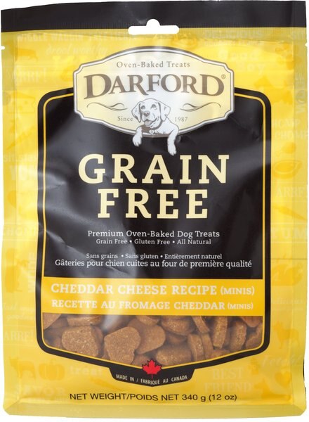 Darford Grain-Free Baked Cheddar Cheese Recipe Mini Dog Treats, 12-oz bag slide 1 of 6