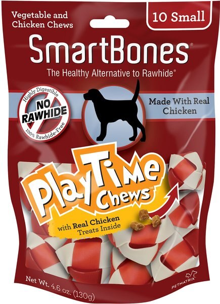 SmartBones Small PlayTime Chicken Chews Dog Treats, 10 pack slide 1 of 3