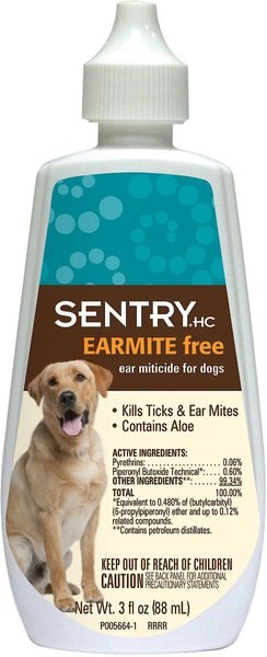 Sentry HC EARMITE Free Medication for Ear Mites for Dogs, 3-oz bottle slide 1 of 5