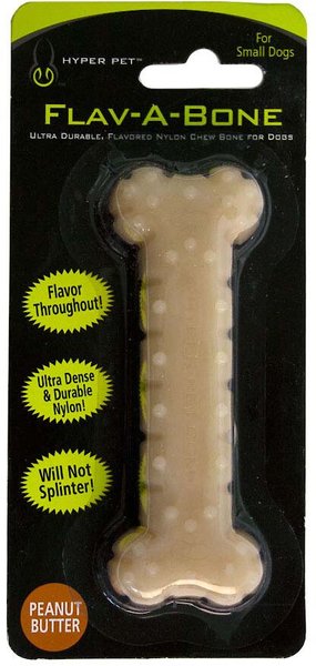 Hyper Pet Peanut Butter Flav-A-Bone Dog Chew Toy, Small slide 1 of 6