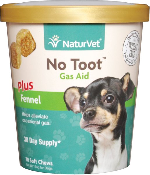 NaturVet No Toot Plus Fennel Soft Chews Digestive Supplement for Dogs, 70 count slide 1 of 5