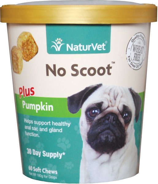 NaturVet No Scoot Plus Pumpkin Soft Chews Digestive Supplement for Dogs, 60 count slide 1 of 5