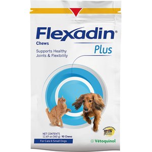 Vetoquinol Flexadin Plus Soft Chews Joint Supplement for Cats & Dogs, 90 count