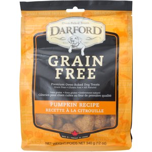 Darford Grain-Free Baked Pumpkin Recipe with Mixed Vegetables Dog Treats, 12-oz bag