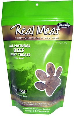 The Real Meat Company 95% Beef Jerky Bitz Dog Treats, slide 1 of 1