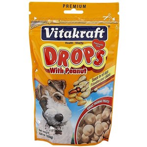 Vitakraft Drops with Peanut Dog Treats, 8.8-oz bag