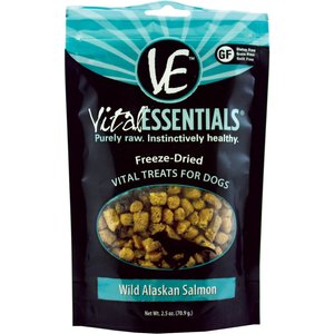 Vital Essentials Wild Alaskan Salmon Freeze-Dried Raw Dog Treats, 2.5-oz bag