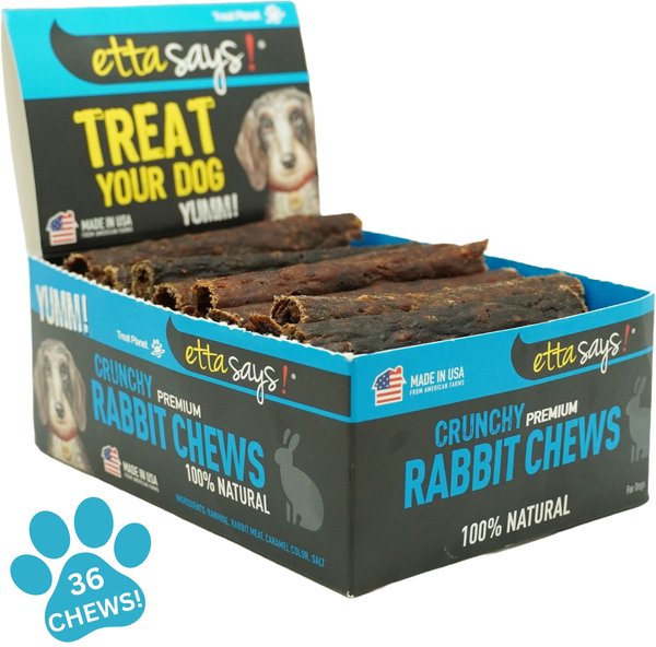 Etta Says! Crunchy Rabbit Chews Dog Treats, 36 count slide 1 of 4
