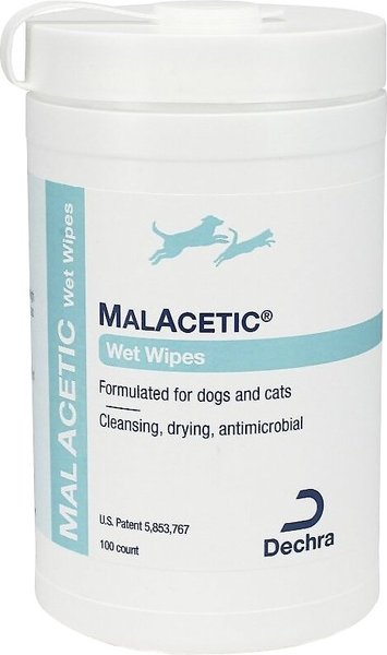MalAcetic Wet Wipes for Dogs & Cats, 100 count jar slide 1 of 6