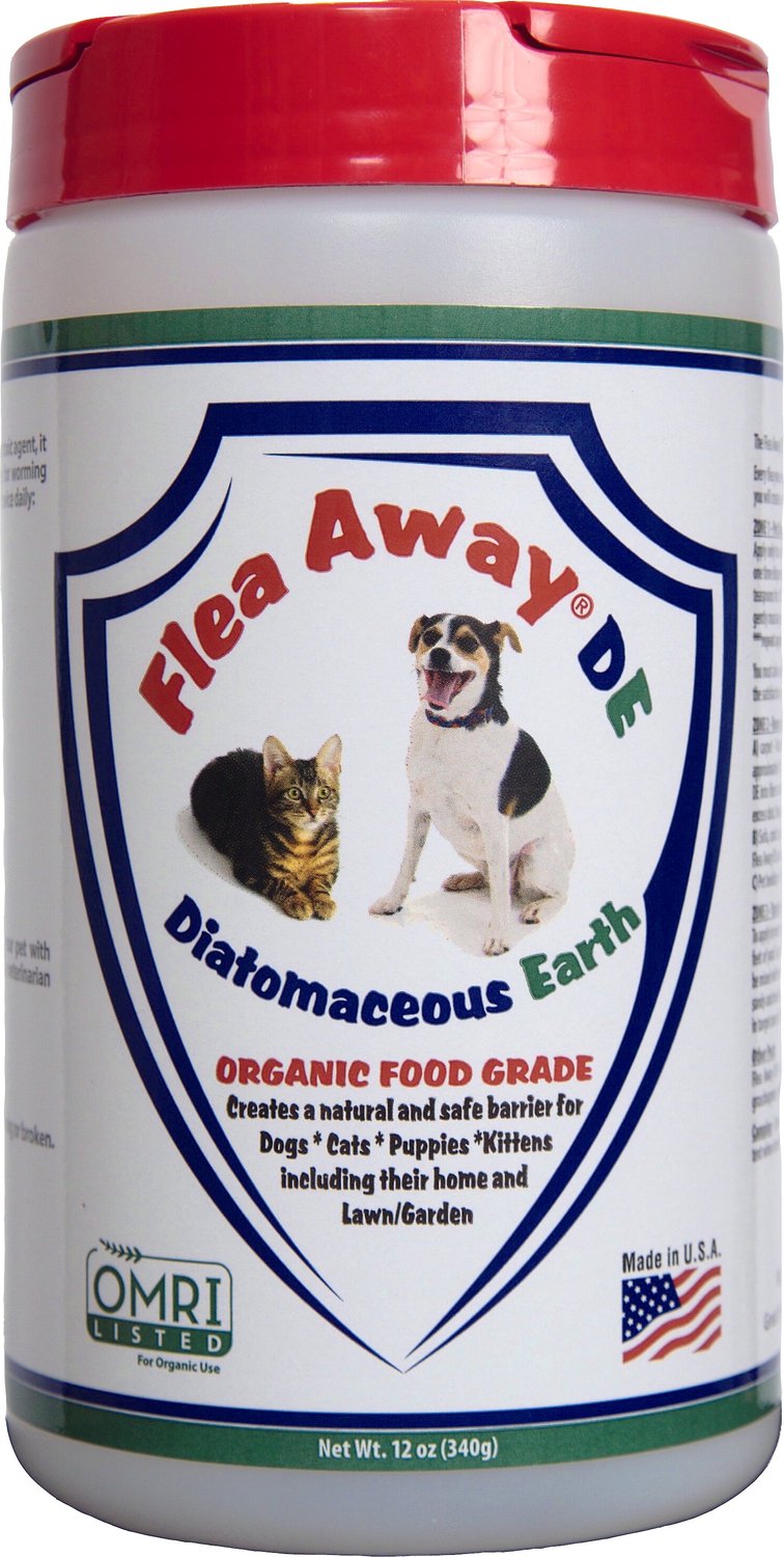 Flea Away Diatomaceous Earth For Dogs Cat 12 Oz Jar Chewy Com