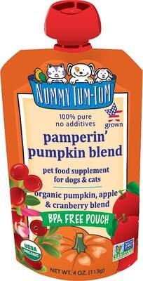Nummy Tum-Tum Organic Pamperin' Pumpkin Blend Dog & Cat Food Supplement, slide 1 of 1