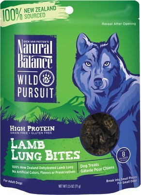 Natural Balance Wild Pursuit Lamb Lung Bites Grain-Free Dog Treats, slide 1 of 1
