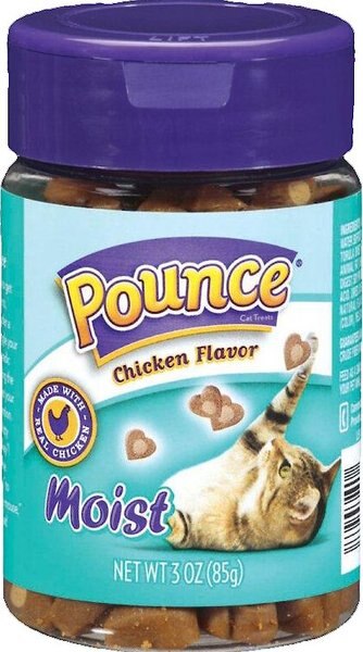 Pounce Moist Chicken Flavor Cat Treats, 3-oz jar slide 1 of 5