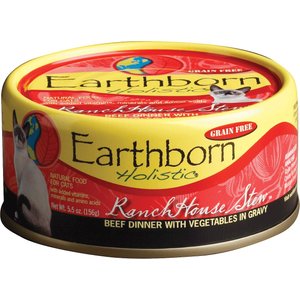 Earthborn Holistic Ranch House Stew Grain-Free Natural Canned Cat & Kitten Food, 5.5-oz, case of 24