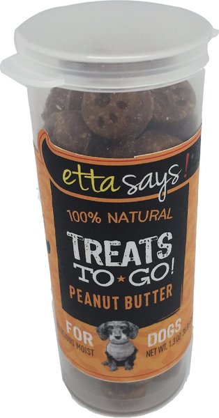Etta Says! 100% Natural Treats To Go! Peanut Butter Grain-Free Dog Treats, 1.3-oz vial slide 1 of 5