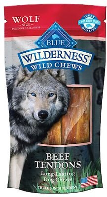Blue Buffalo Wilderness Wild Chews Wolf Size Beef Tendons Dog Treats, slide 1 of 1
