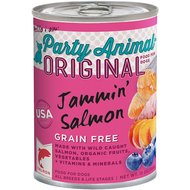 Party Animal Jammin' Salmon Recipe Grain-Free Canned Dog Food, 13-oz, case of 12