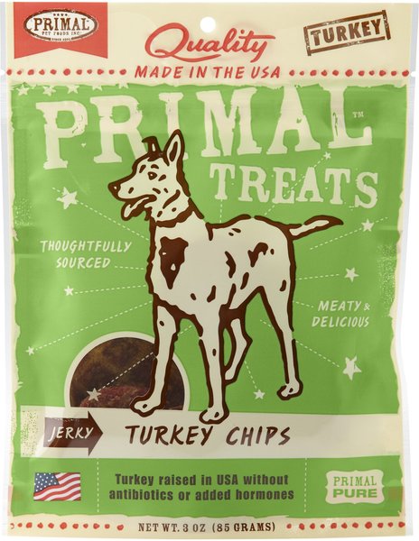 Primal Turkey Chips Jerky Dog Treats, 3-oz bag slide 1 of 4