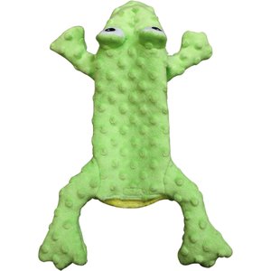 Ethical Pet Skinneeez Extreme Stuffer Frog Stuffing-Free Squeaky Plush Dog Toy