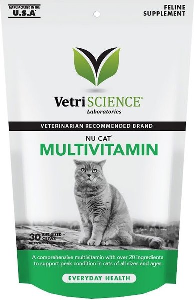 VetriScience Nu Cat Soft Chews Multivitamin for Cats, 30 count slide 1 of 3
