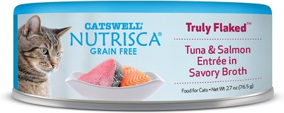 Nutrisca Grain-Free Truly Flaked Tuna & Salmon Entree in Savory Broth Canned Cat Food, slide 1 of 1