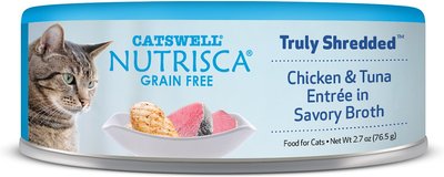 Nutrisca Grain-Free Truly Shredded Chicken & Tuna Entree in Savory Broth Canned Cat Food, slide 1 of 1