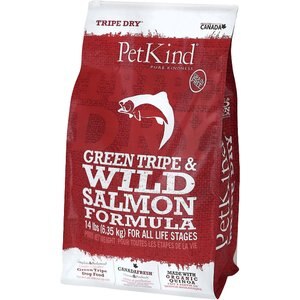 PetKind Tripe Dry Grain-Free Green Tripe & Wild Salmon Dry Dog Food, 14-lb bag