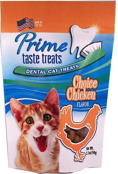 Prime Taste Treats Dental Choice Chicken Flavor Cat Treats, 2.1-oz bag slide 1 of 1