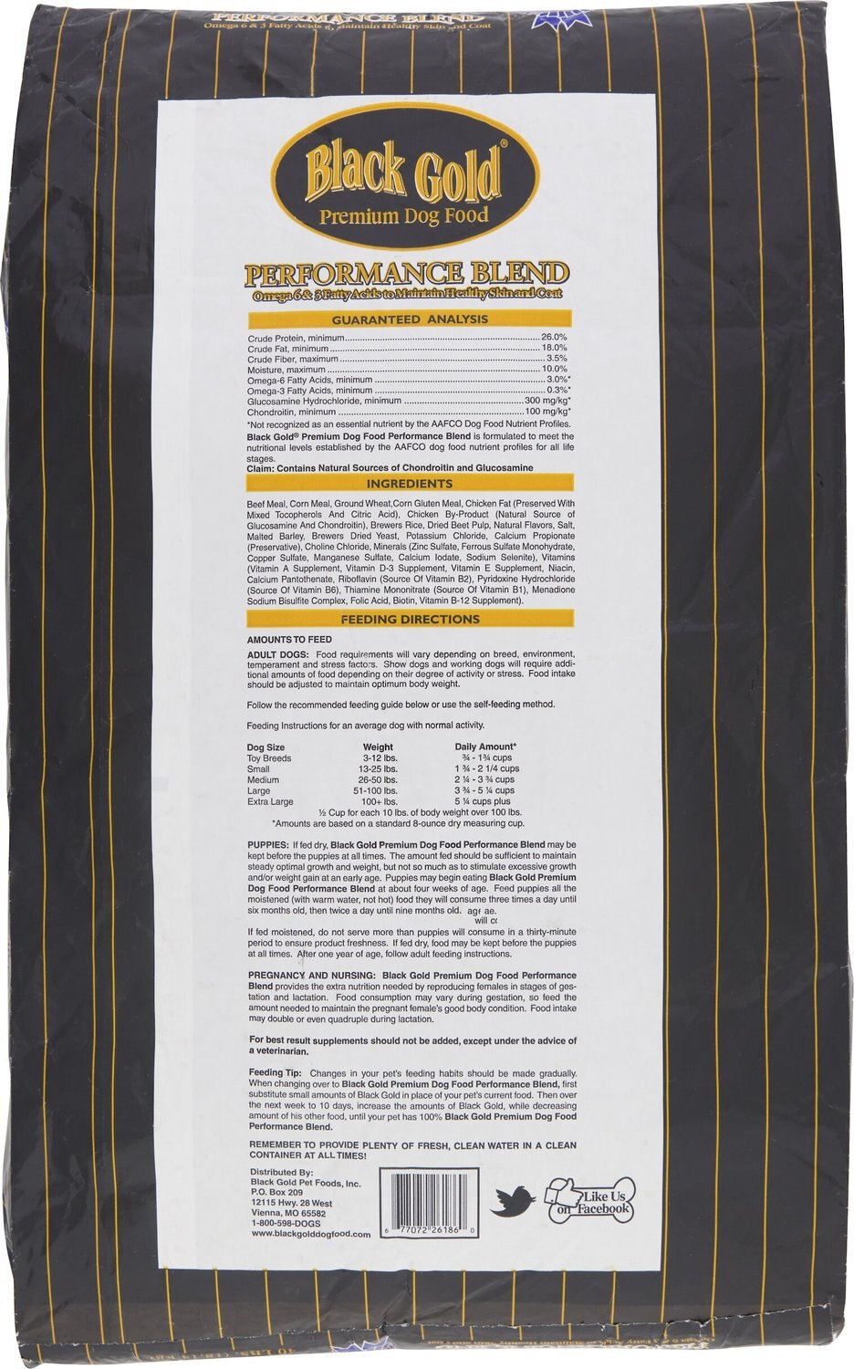 Black Gold Performance 26/18 Dry Dog Food, 40-lb bag - Chewy.com