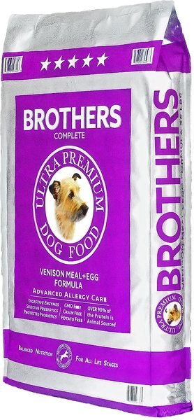 Brothers Complete Venison Meal & Egg Formula Advanced Allergy Care Grain-Free Dry Dog Food, 25-lb bag slide 1 of 6