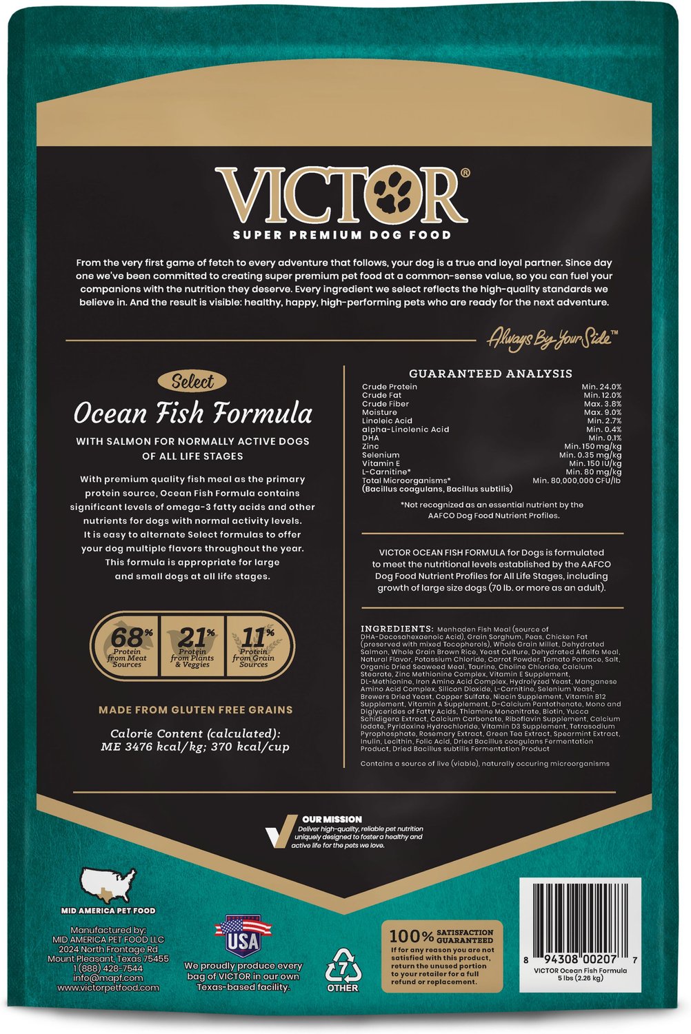 Victor Ocean Fish Formula with Alaskan Salmon Dry Dog Food