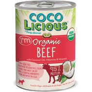 Party Animal Cocolicious 95% Organic Beef Grain-Free Canned Dog Food, 12.8-oz, case of 12