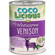 Party Animal Cocolicious 95% Wholesome Venison Grain-Free Canned Dog Food, 12.8-oz, case of 12