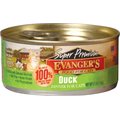 Evanger's Super Premium Duck Dinner Grain-Free Canned Cat Food, 5.5-oz, case of 24