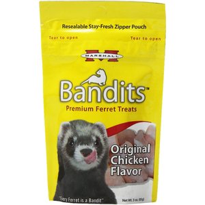 Marshall Bandits Premium Original Chicken Flavor Ferret Treats, 3-oz bag