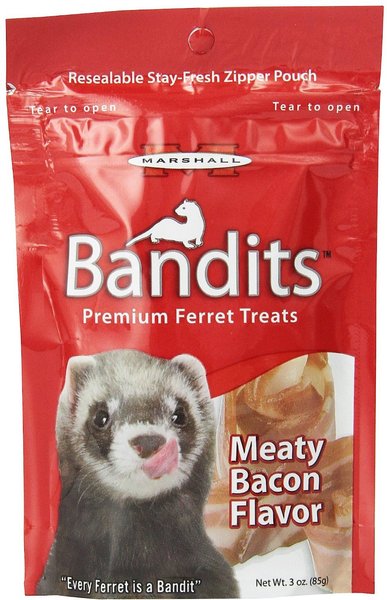 Marshall Bandits Premium Meaty Bacon Flavor Ferret Treats, 3-oz bag slide 1 of 4