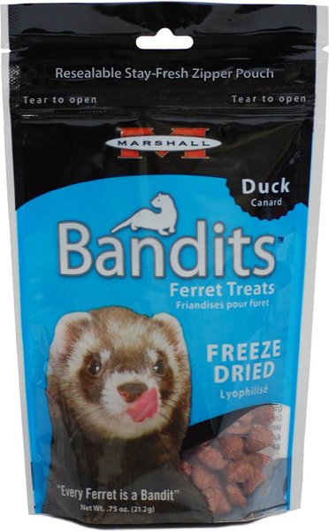 Marshall Bandits Freeze-Dried Duck Flavor Ferret Treats, .75-oz bag slide 1 of 1