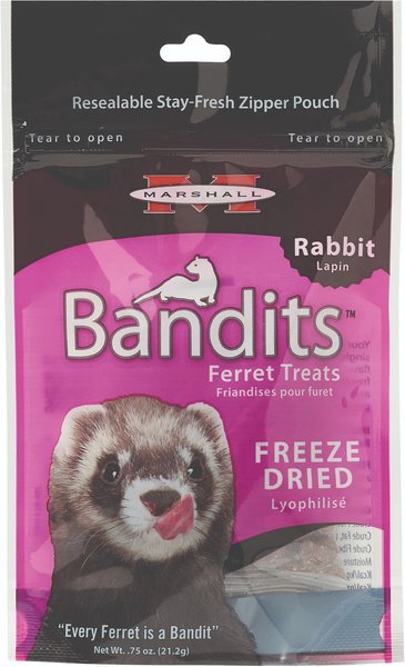 Marshall Bandits Freeze-Dried Rabbit Flavor Ferret Treats, .75-oz bag slide 1 of 1