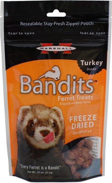Marshall Bandits Freeze-Dried Turkey Flavor Ferret Treats, .75-oz bag slide 1 of 1