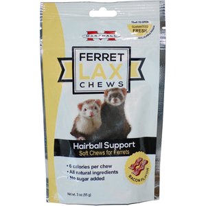Marshall Lax Hairball Support Bacon Flavor Ferret Soft Chews, 3-oz bag