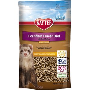Kaytee Fortified Diet with Real Turkey Ferret Food, 4-lb bag