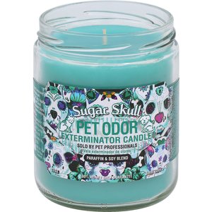 Pet Odor Exterminator Sugar Skull Deodorizing Candle, 13-oz jar