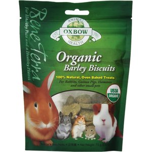 Oxbow Organic Barley Biscuits Small Animal Treats, 2.65-oz bag