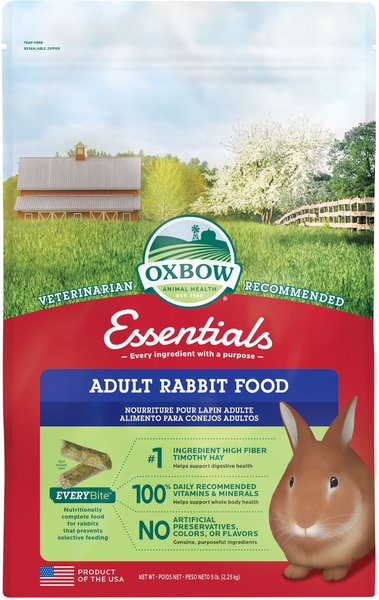 Oxbow Essentials Adult Rabbit Food All Natural Adult Rabbit Pellets, 5-lb bag slide 1 of 5
