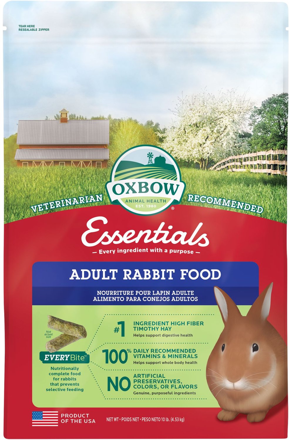 OXBOW Essentials Bunny Basics/T Adult Rabbit Food (Free ...